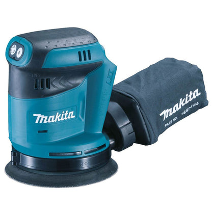 Makita DBO180Z 18V 125mm Random Orbit Sander with 20 Abrasive Sanding Discs 40G/60G
